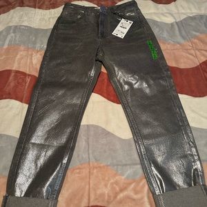 Brand New Zara Metallic Jean Size 36 (4)
